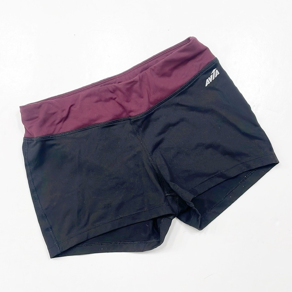 Avia black/maroon workout shorts